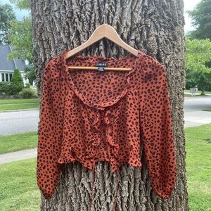 NWOT Orange Blouse, size small